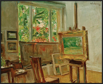 Impressionist painting my Max Liebermann of an artist studio