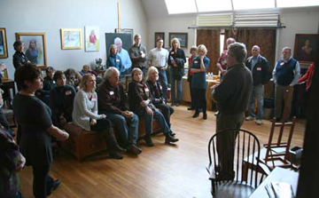 group lecture in studio